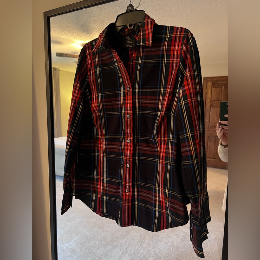 J. Crew button down plaid top